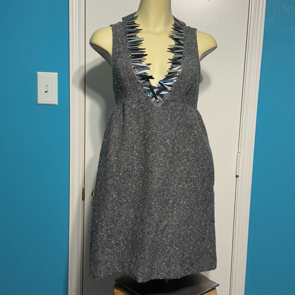 Anna Sui for Target Gossip Girls Collection Elegant Gray Sleeveless Dress 3 XS - Picture 2 of 16